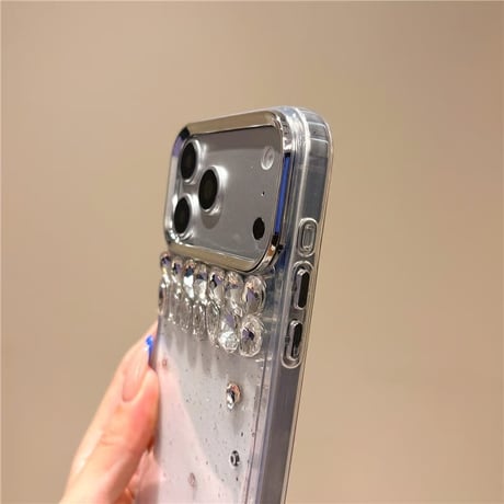 CUTECASE ダイヤデコクリアiPhone17ProMax/17ケース ラメ入り iPhone16Pro/15Pro/14ケース 丈夫 キラキラ感CM6530