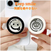 CUTECASE 笑顔ミラー 鏡スマホグリップ お揃い シック スタンド 可愛い 粘着タイプ 可愛い 実用 全機種対応 ギフトにおすすめCM3946