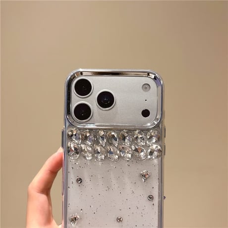 CUTECASE ダイヤデコクリアiPhone17ProMax/17ケース ラメ入り iPhone16Pro/15Pro/14ケース 丈夫 キラキラ感CM6530