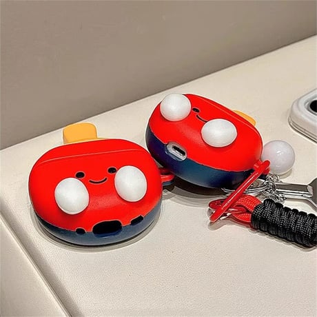 CUTECASE卓球ラケット Airpodspro2/proケース 可愛い エアーポッズAirpods3/2カバー 便利ストラップ プレゼントにおすすめCM4616