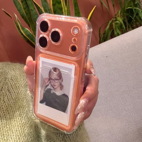 CUTECASE カード入れ付 iPhone17Pro/17ケース 四角耐衝撃加工 iPhone17ProMax/16Pro/15カバー 透明 使いやすい CM5848