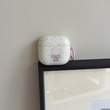 CUTECASE 象 Airpods Pro3ケース かわいい Airpods4/3カバー pro2/pro1 リング/キーホルダー ギフトにおすすめCM6327