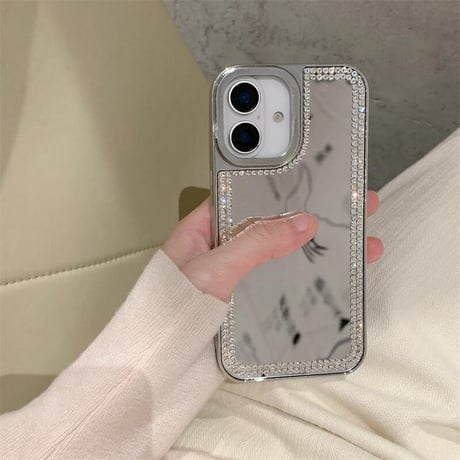 CUTECASEジュエリーミラー iPhone16pro/16カバー おしゃれ iPhone15promax/14pro/13ケース 頑丈 上品 可愛い CM5158