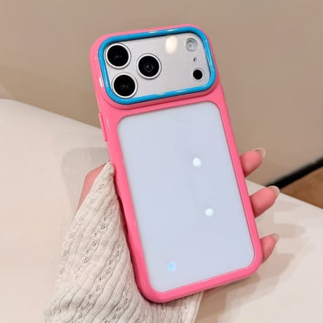 CUTECASE カラーフレーム iPhone17/17Proケース ストラップ付 iPhone16Pro/15proMaxケース 頑丈 黄ばまないCM6512