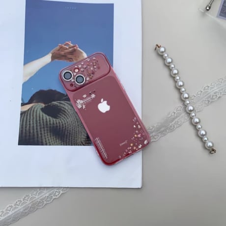 CUTECASE花柄 iPhone17Pro/17ケース かわいい iPhone17ProMax/16Pro/15カバー 半透明 女子力アップ CM6101