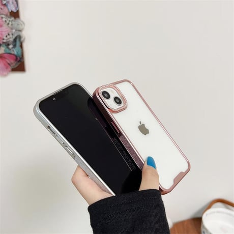 CUTECASE高級感たっぷり iPhone15プロ/15カバー ジュエリー ラメ枠 iPhone14pro/13promaxケース 高品質 CM4548