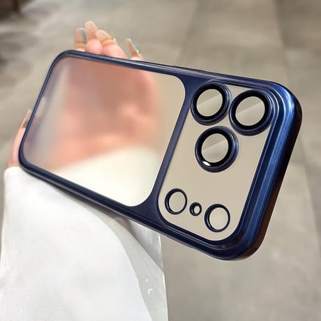 CUTECASE指紋防止 iPhone17ProMaxケース頑丈レンズカバー付 iPhone17Proケース 薄型軽量 iPhone17 肌にやさしい フロストバックパネルデザインCM5690