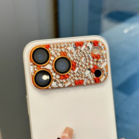 CUTECASE豪華ダイヤカメラカバー 頑丈 iPhone17Pro iPhone17ProMax 贅沢 保護フィルム キラキラ おしゃれ きれい 人気CM6152