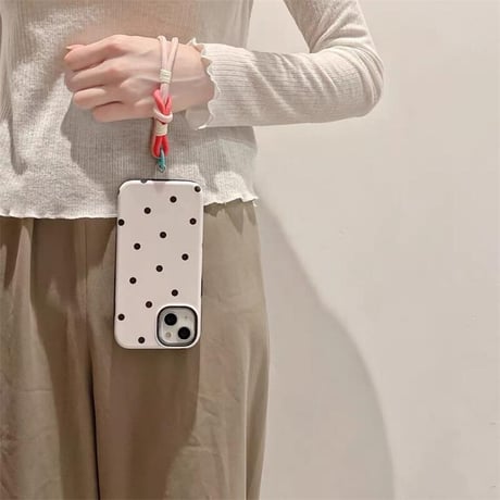 CUTECASE iPhone 15 ケース 携帯 スマホアクセサリー ストラップ付き 女性向けのかわいいデザイン！ あなたの毎日のスタイルをアップデートしましょう！C6013