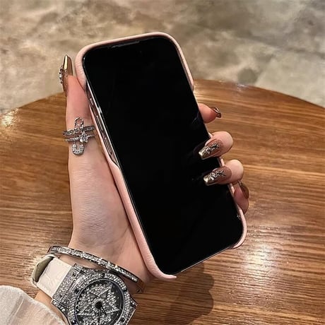 CUTECASEダイヤ iPhone16/16Proケース レザー キルティング iPhone15pro/14/13/12Proカバー ピンク 上品 女子力高い きれいめコーデ 耐衝撃CM4948