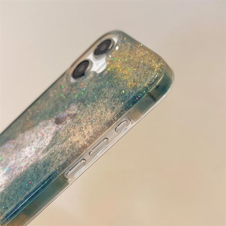 CUTECASE美しい女子 iPhone16/16Proケース キラキララメ入り iPhone15/14/13/12Proカバー 艶感 女子力高い CM5017