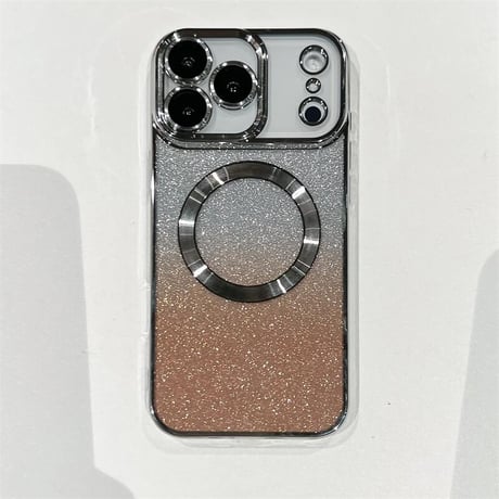 CUTECASE キラキラ iPhone17Pro/17ケース Magsafe充電 iPhone17Air/ProMaxケース ラメインナーシート付 CM5675