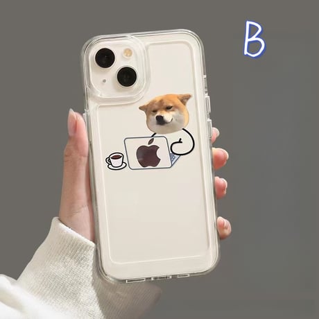CUTECASE恋人への贈り物情熱の仕事iphone15proケースカップル向けの面白い表現コーギー犬そしてガーフィールドiPhone13/14Pro 携帯ケースC6018