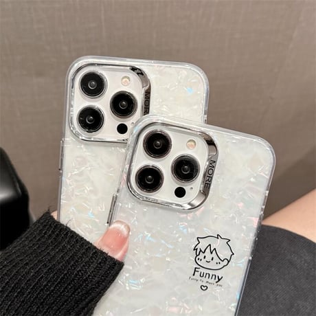CUTECASE恋人への贈り物漫画のカップルのアバターiphone15proケース あなたに出会えて幸運ですiPhone13/14Pro 携帯ケースC6017
