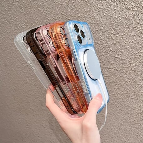 CUTECASE 高透明 iPhone18Promax/17Promaxケース Magsafeリングスタンド付 iPhone16ProMax/15Promaxケース カメラ保護CM6464