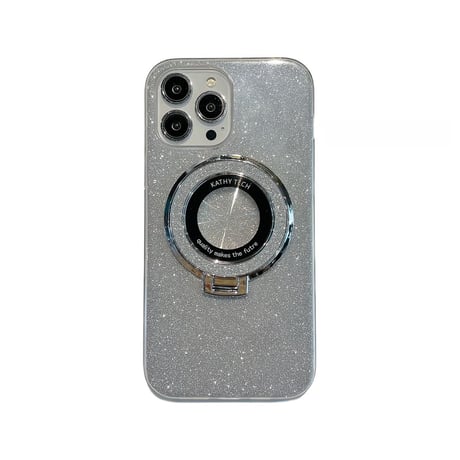 CUTECASEキラキラ iPhone15/15Proケース Magsafeリングスタンド付 アイフォン14pro/13Promaxカバー 綺麗 多機能 丈夫CM4046