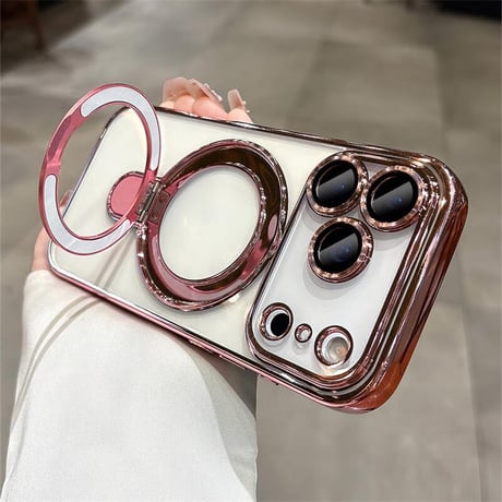 CUTECASE MagSafeリングスタンド iPhone17Pro/17ProMaxケース 強力ガラスレンズカバー iPhone17/17Airケース 大人気 CM5682