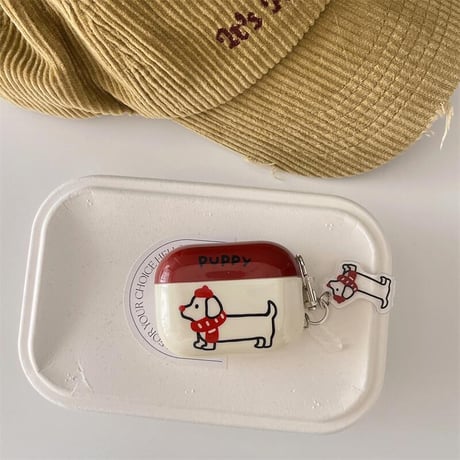 CUTECASEDog Airpods 4ケース 可愛すぎ puppy Airpods3/2カバー Airpodspro2/pro キーホルダー付き ギフトにおすすめCM5026