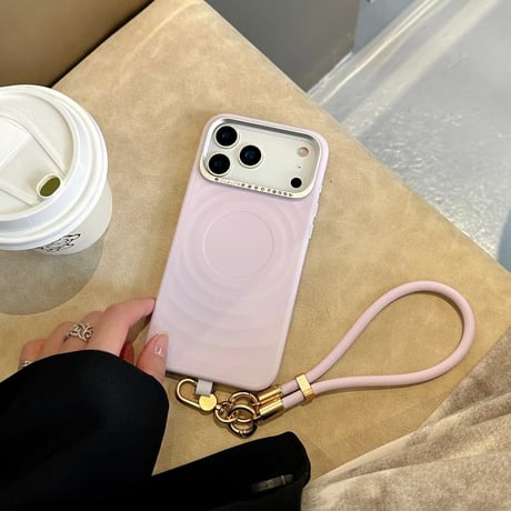 CUTECASE ストラップ付 iPhone17ProMax/17Proケース ジュエリーデコ MagSafe対応 iPhone17/16promaxカバー 落下防止 耐衝撃高品質 CM5793