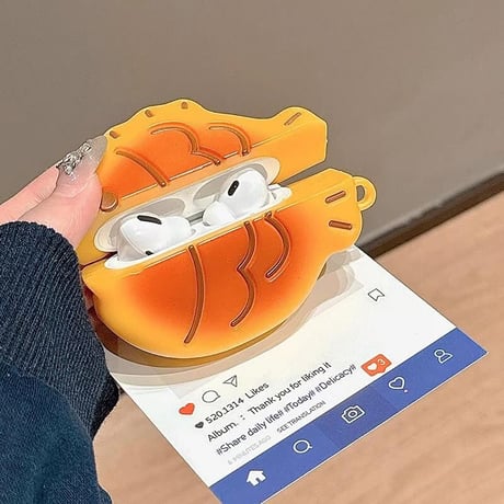 CUTECASE鯛焼き Airpods 4ケース めっちゃ可愛い Airpods3/Pro2ケース airpodsproカバー シリコン ギフトにおすすめCM5097