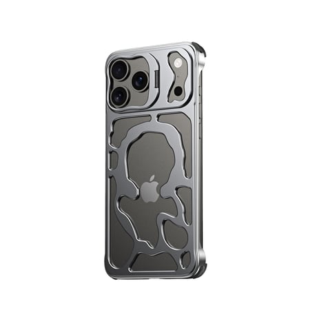 CUTECASE 磁気磁気充電，軽量でかさばらない iPhone17Proケース幸運の雲のデザイン空洞化急速な熱放散iPhone17Promaxコズミックオレンジケース