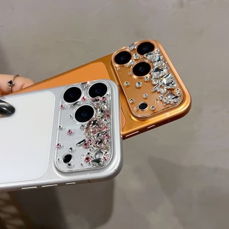 CUTECASE 豪華ダイヤカメラカバー iPhone17Pro iPhone17ProMax 贅沢 保護フィルム キラキラ おしゃれ きれい 人気CM6112