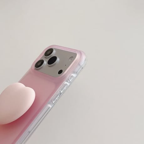 CUTECASE パステルカラー iPhone17Promaxケース ハートグリップ iPhone16Pro/15pro/17Proケース マット 指紋防止CM6476