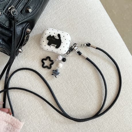 CUTECASE 可愛い猫ちゃん AirpodsPro3ケース キーホルダー/ショルダーストラップ エアポッズ4/3 AirpodsPro2/Proカバー ギフトにおすすめ CM5719