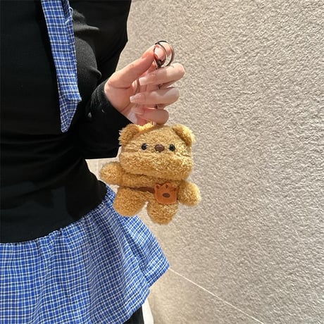 CUTECASEクマぬいぐるみ Airpods4/3ケース めっちゃ可愛い エアーポッズ/Pro2/Pro1ケース もこもこ 柔らかい 手さわりいい ギフトに最適CM4798