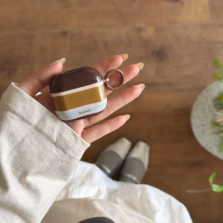 CUTECASE カラーブロッキング AirpodsPro3ケース ストライプ柄 エアポッズ4/3 AirpodsPro2/Proカバー 皮ストラップ シック ギフトにおすすめ CM6209