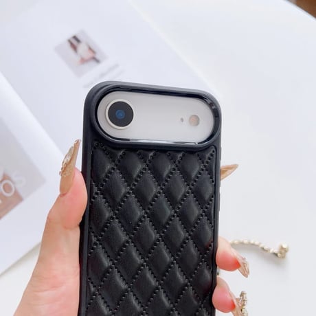 CUTECASEショルダーチェーン付 iPhone17ProMax/17Pro 17/Airケース 高級感 レザー おしゃれ キルティングデザイン セレブ愛用 頑丈 CM5738