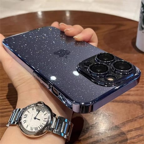 CUTECASEキラキラ iPhone16pro/15promaxケース おしゃれ透明 アイフォン14pro/13/promax/12カバー 黄ばまないメッキ カメラ保護 軽量丈夫CM3564