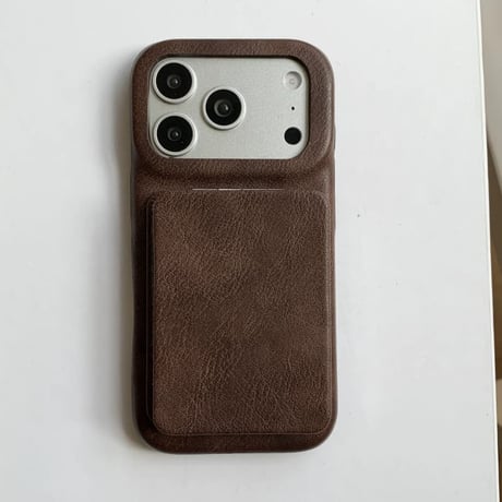 CUTECASE ダブルミラー iPhone17Pro/17ケース スタンド機能 レザー/布 上品 iPhone17ProMax/16Pro/15ケース 高品質 頑丈 人気 CM5974