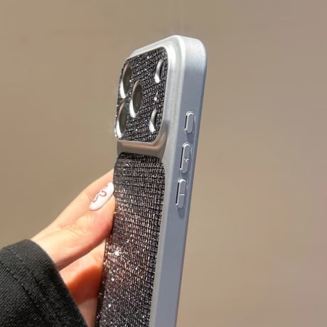 CUTECASE キラキラグリッター iPhone17Pro/17ケース クリスタルストラップ iPhone17promax/16/15proケース 大人可愛い カメラカバー付CM5892