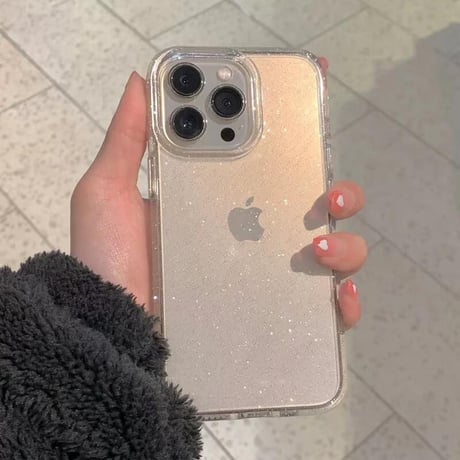 CUTECASEキラキラ iPhone16/16Proケース 透明 iPhone15plus/14pro/13カバー シンプル風 軽量 取り外しが簡単CM4923