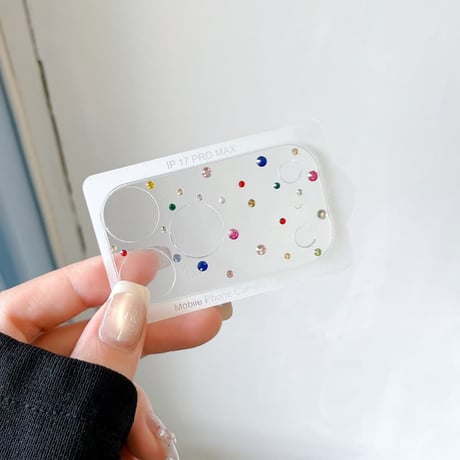 CUTECASE ダイヤ カメラ保護カバー iPhone17Pro iPhone17ProMax ハンドメイド ガラスレンズフィルム 傷から保護 iPhoneをカスタマイズ CM6273