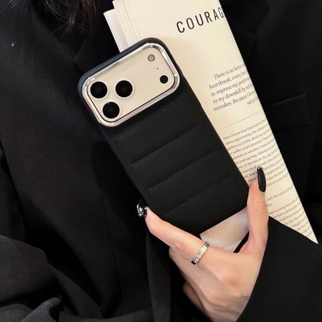 CUTECASE ダウンジャケット風 iPhone17ProMax/17Proケース キルティング レザー iPhone17/Air/16ProMaxカバー 耐衝撃耐久性 CM5745