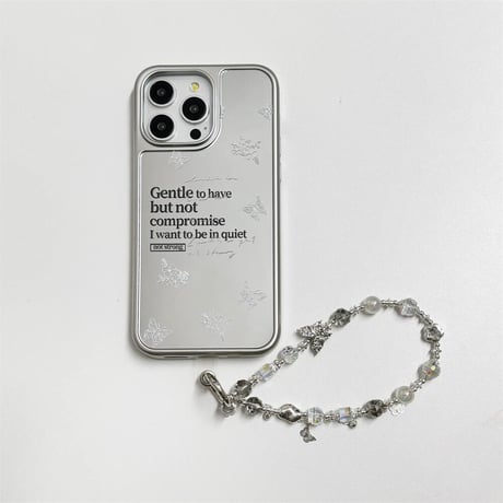 CUTECASE ミラー iPhone15/15proケース きれいストラップ付 iPhone14/13pro/12proケース かわいい 女子力UP CM4406