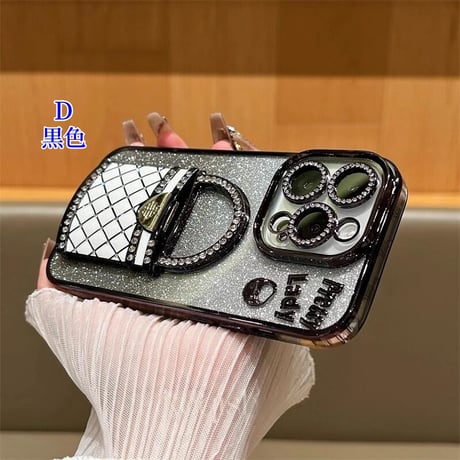 CUTECASE メイク鏡 iPhone16/16Proケース バック型スタンド iPhone15Pro/14/13Proカバー 綺麗キラキラ 多機能 レンズカバーCM4673