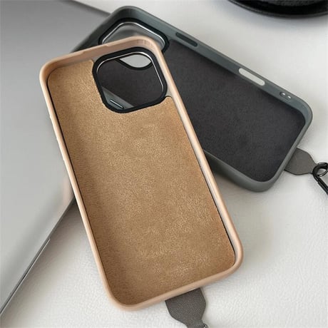 CUTECASEショルダーストラップ iPhone16pro/16promaxケース ベルト付 スタンド機能 iPhone15/14/13カバー 多機能 Magsafe対応 レザーCM5432