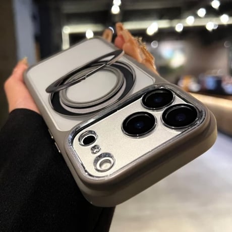 CUTECASE高機能高品質 iPhone17pro/17promaxケース MagSafeリングスタンド iPhone16/15/14シリーズカバー 耐衝撃 レンズカバー付CM5751