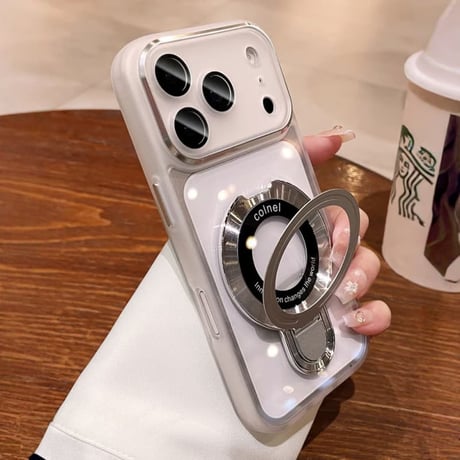 CUTECASE 高品質多機能 iPhone17Promaxケース MagSafeリングスタンド iPhone16promax/15/14/13proカバー 滑り止め加工 黄ばまないCM6328