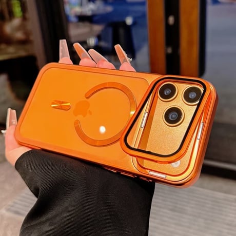 CUTECASE カメラカバースタンド一体 iPhone17Pro/17ProMaxケース MagSafe対応 iPhone17カバー 高透明黄ばまない メタル CM6048