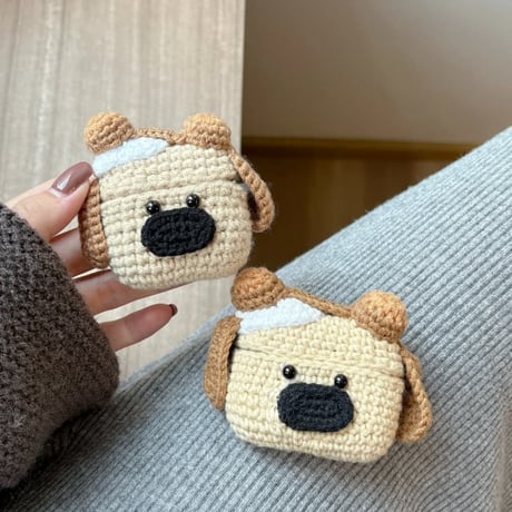 CUTECASE ニット犬ちゃん Airpods Pro3ケース ギフトにおすすめ Airpods4/3ケース AirpodsPro2/Pro1カバー 柔らかい 可愛すぎ CM5864