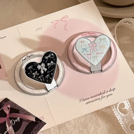 CUTECASE 可愛いマグネット式スマホリング 磁石グリップ スタンド 便利 ギフトに最適 韓国っぽい 丈夫CM5859