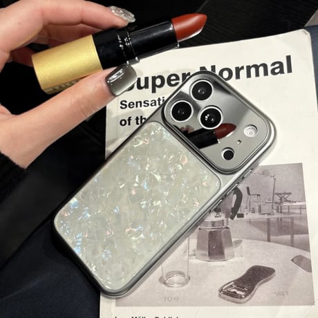 CUTECASE シェル柄 iPhone17Promaxケースメッキ iPhone16promax/15/14カバー シンプル 光沢感CM6219