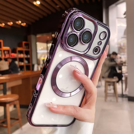CUTECASE メタル iPhone17ProMax/17Proケース MagSafe対応 クリア iPhone17/16Pro/15Proカバー カメラ保護 軽量 持ち運びやすいCM6171