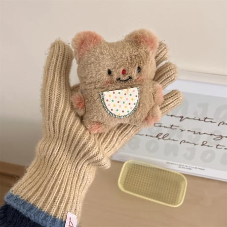 CUTECASE熊ぬいぐるみ エアーポッズプロ2/proケース 可愛い Airpods3/2カバー 柔らかい 手さわりいいCM4615