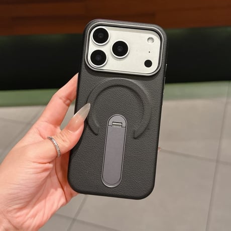CUTECASE スタンド付 iPhone17promaxケース 皮製 MagSafe対応 iPhone17Proカバー 高品質 高級感 肌に優しいCM5835