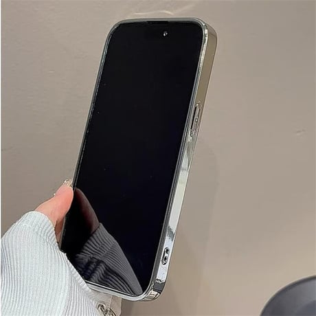 CUTECASE女子力アップ iPhone15Pro/15promaxカバー リボンデコアイフォン14プロ/13/12ケース きれいストラップ 2色 CM4367